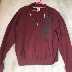 VS pink quarter zip